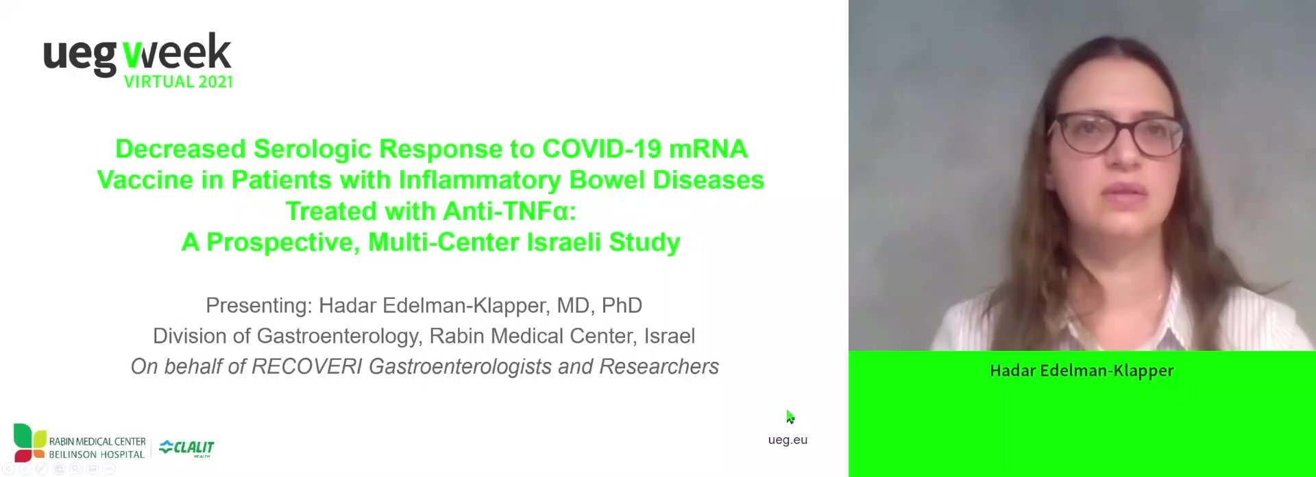 DECREASED IMMUNE RESPONSE TO COVID-19 MRNA VACCINE IN PATIENTS WITH INFLAMMATORY BOWEL DISEASES TREATED WITH ANTI TNF?: A PROSPECTIVE, CONTROLLED, MULTI-CENTER ISRAELI STUDY