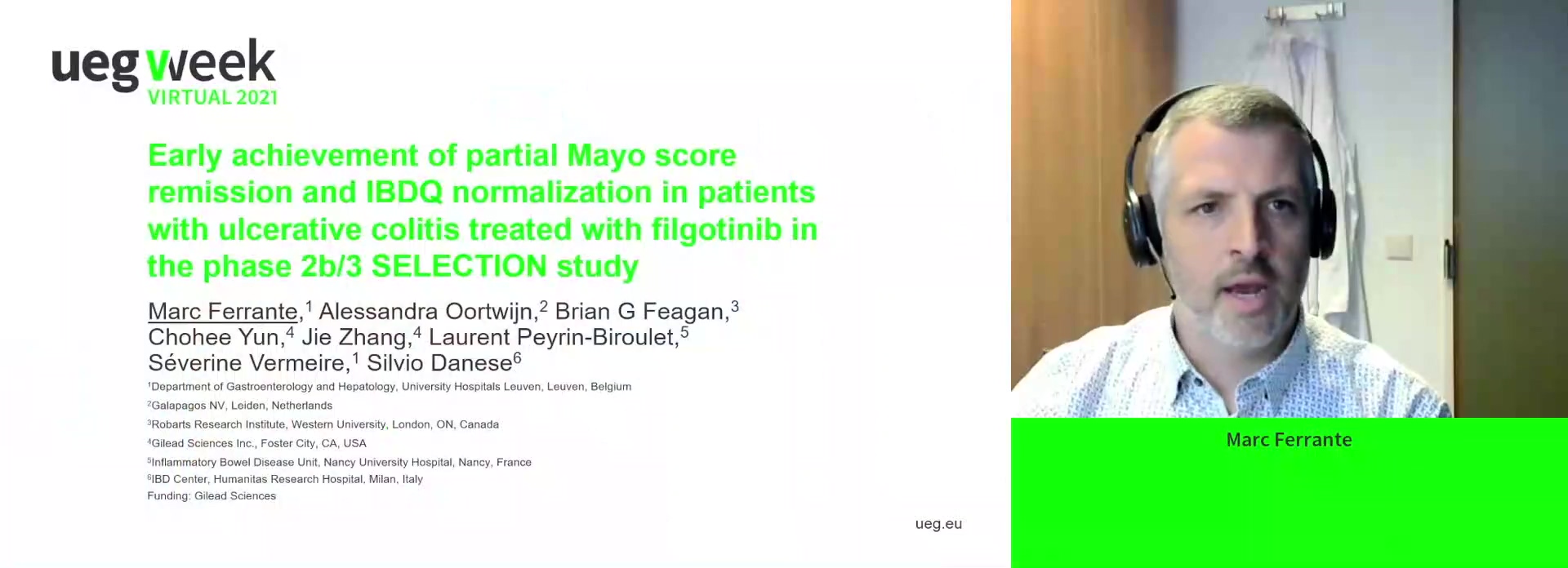 EARLY ACHIEVEMENT OF PARTIAL MAYO SCORE REMISSION AND IBDQ NORMALIZATION IN PATIENTS WITH ULCERATIVE COLITIS TREATED WITH FILGOTINIB IN THE PHASE 2B/3 SELECTION STUDY