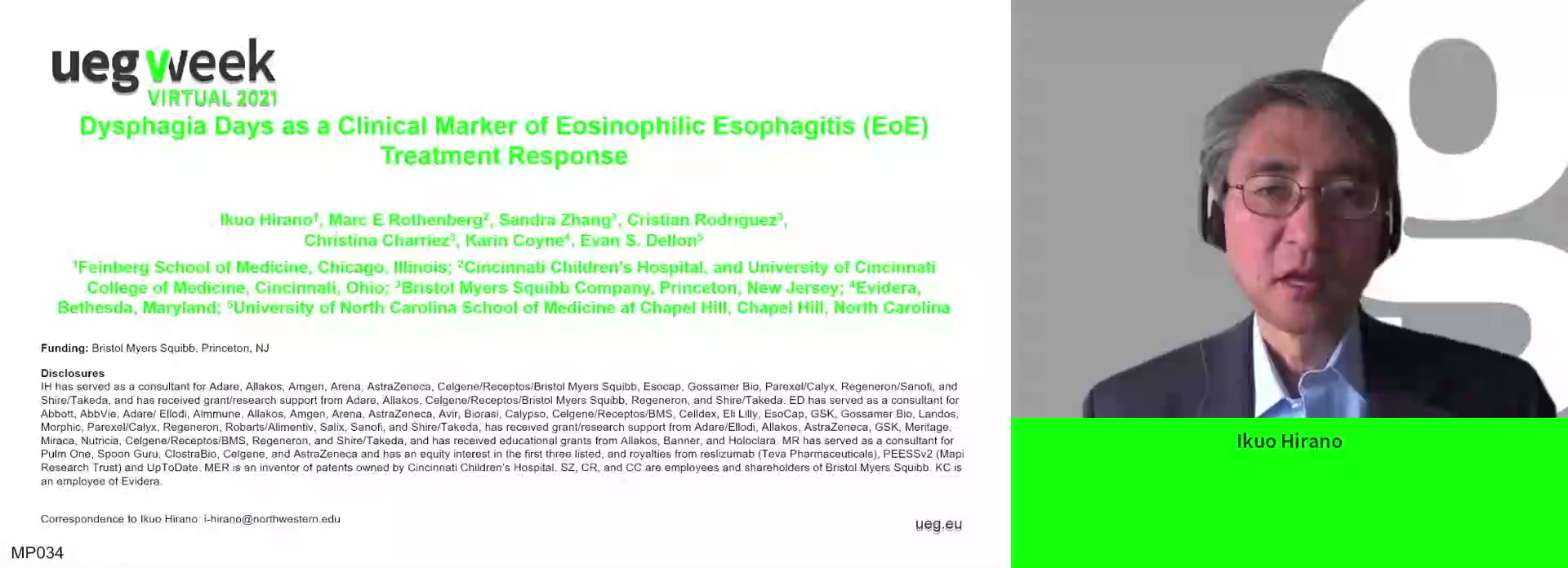 DYSPHAGIA DAYS AS A CLINICAL MARKER OF EOE TREATMENT RESPONSE