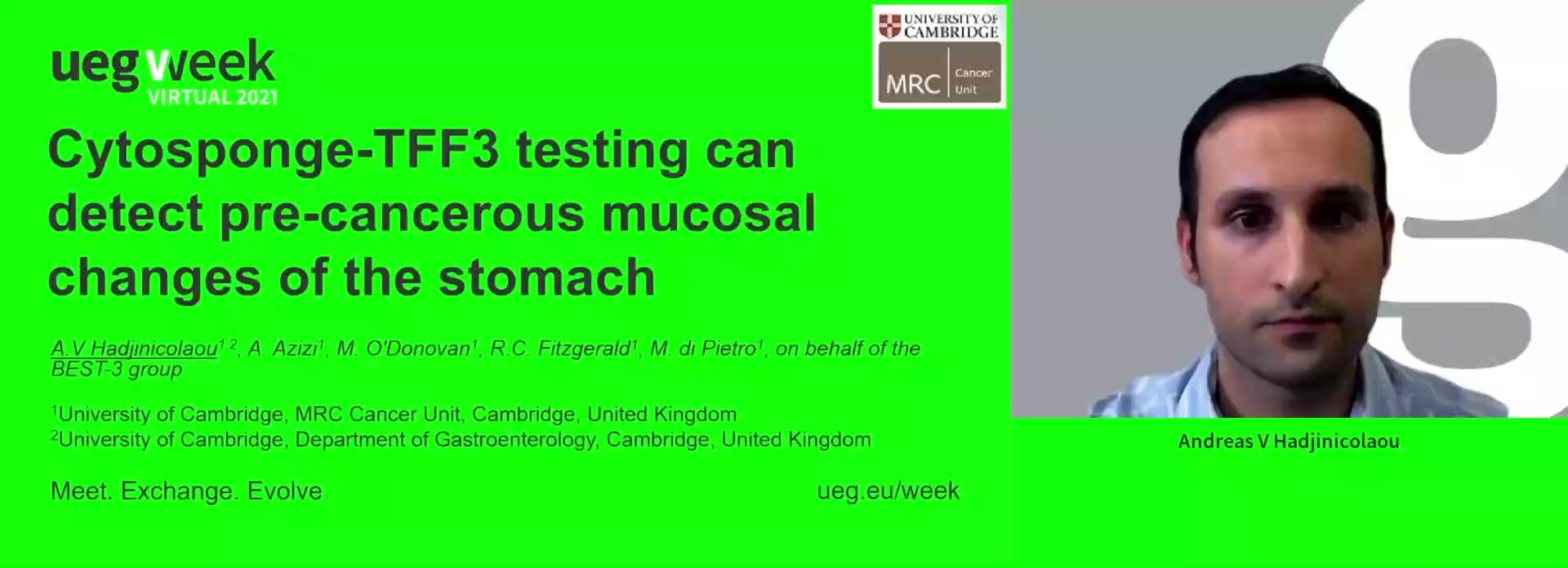 CYTOSPONGE-TFF3 TESTING CAN DETECT PRE-CANCEROUS MUCOSAL CHANGES OF THE STOMACH
