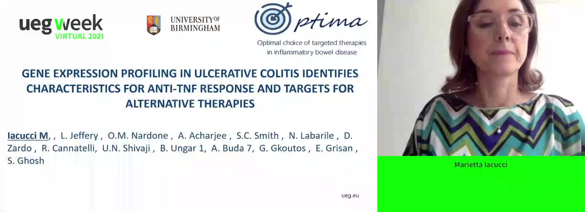GENE EXPRESSION PROFILING IN ULCERATIVE COLITIS IDENTIFIES CHARACTERISTICS FOR ANTI-TNF RESPONSE AND TARGETS FOR ALTERNATIVE THERAPIES