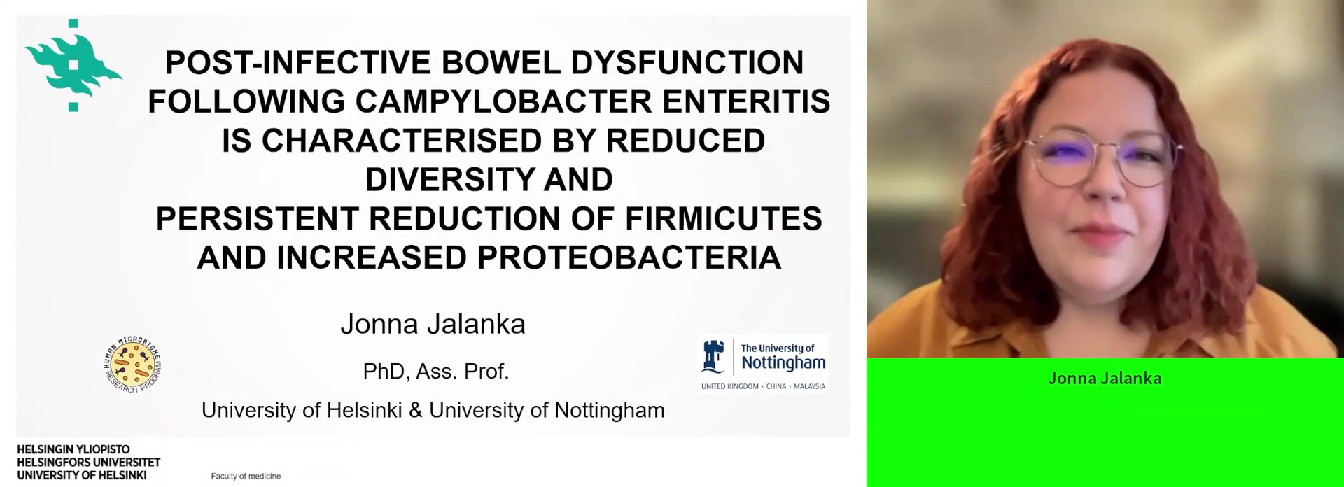 POST-INFECTIVE BOWEL DYSFUNCTION FOLLOWING CAMPYLOBACTER ENTERITIS IS CHARACTERISED BY REDUCED MICROBIAL DIVERSITY AND PERSISTENT REDUCTION OF FIRMICUTES AND INCREASE OF PROTEOBACTERIA