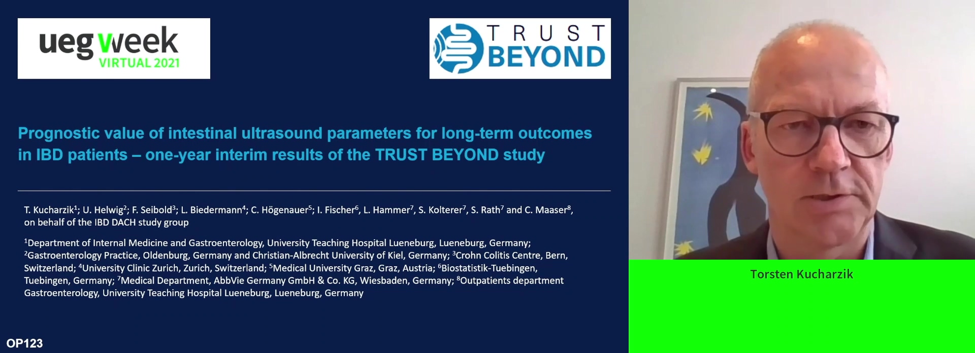 PROGNOSTIC VALUE OF INTESTINAL ULTRASOUND PARAMETERS FOR LONG-TERM OUTCOMES IN IBD PATIENTS – ONE YEAR INTERIM RESULTS OF THE TRUST BEYOND STUDY