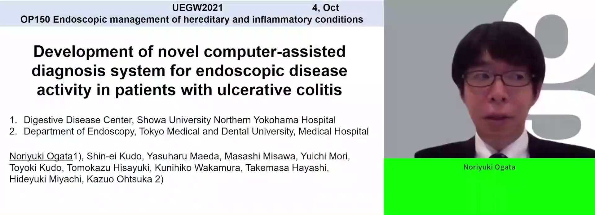 DEVELOPMENT OF NOVEL COMPUTER-ASSISTED DIAGNOSIS SYSTEM FOR ENDOSCOPIC DISEASE ACTIVITY IN PATIENTS WITH ULCERATIVE COLITIS