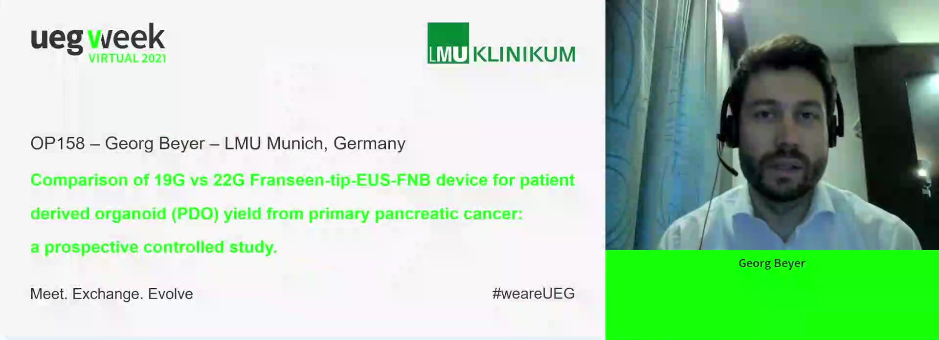 COMPARISON OF 19G VS 22G FRANSEEN-TIP-EUS-FNB DEVICE FOR PATIENT DERIVED ORGANOID (PDO) YIELD FROM PRIMARY PANCREATIC CANCER: A PROSPECTIVE CONTROLLED STUDY