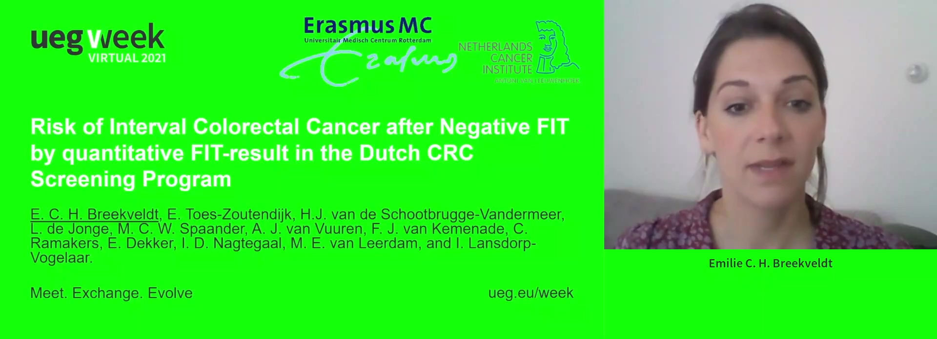 RISK OF INTERVAL COLORECTAL CANCER AFTER NEGATIVE FIT BY QUANTITATIVE FIT-RESULT IN THE DUTCH CRC SCREENING PROGRAM