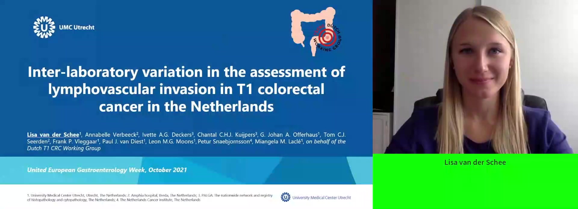 INTER-LABORATORY VARIATION IN THE ASSESSMENT OF LYMPHOVASCULAR INVASION IN T1 COLORECTAL CANCER IN THE NETHERLANDS