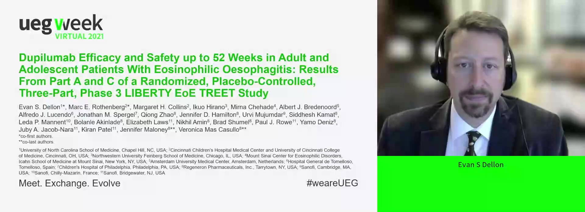 DUPILUMAB EFFICACY AND SAFETY UP TO 52 WEEKS IN ADULT AND ADOLESCENT PATIENTS WITH EOSINOPHILIC ESOPHAGITIS: RESULTS FROM PART A AND C OF A RANDOMIZED, PLACEBO-CONTROLLED, THREE-PART, PHASE 3 LIBERTY EOE TREET STUDY