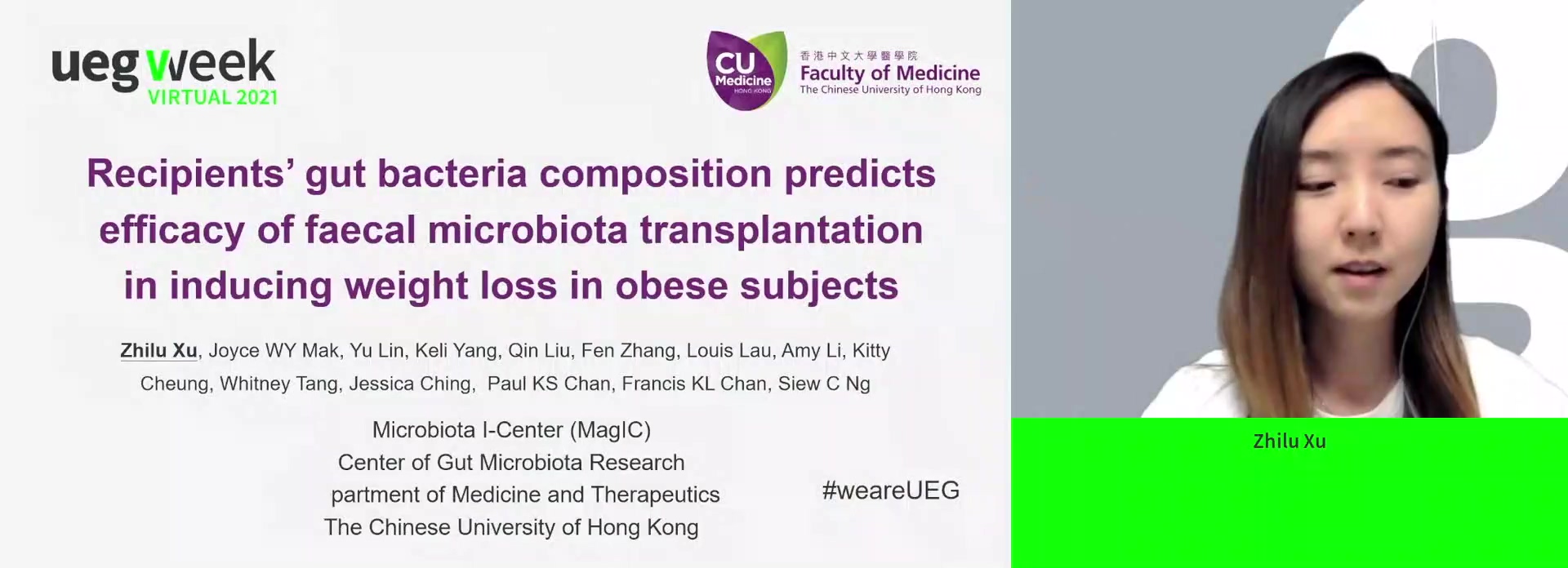 RECIPIENT’S GUT BACTERIA COMPOSITION PREDICTS EFFICACY OF FECAL MICROBIOTA TRANSPLANTATION IN INDUCING WEIGHT LOSS IN OBESE SUBJECTS