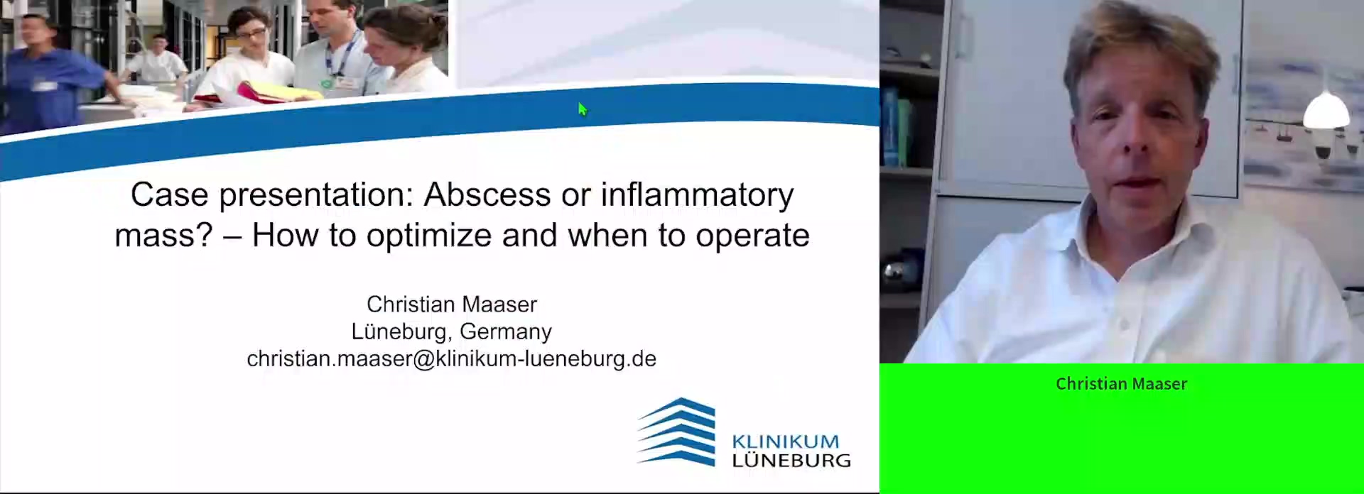 Abscess or inflammatory mass? How to optimise and when to operate